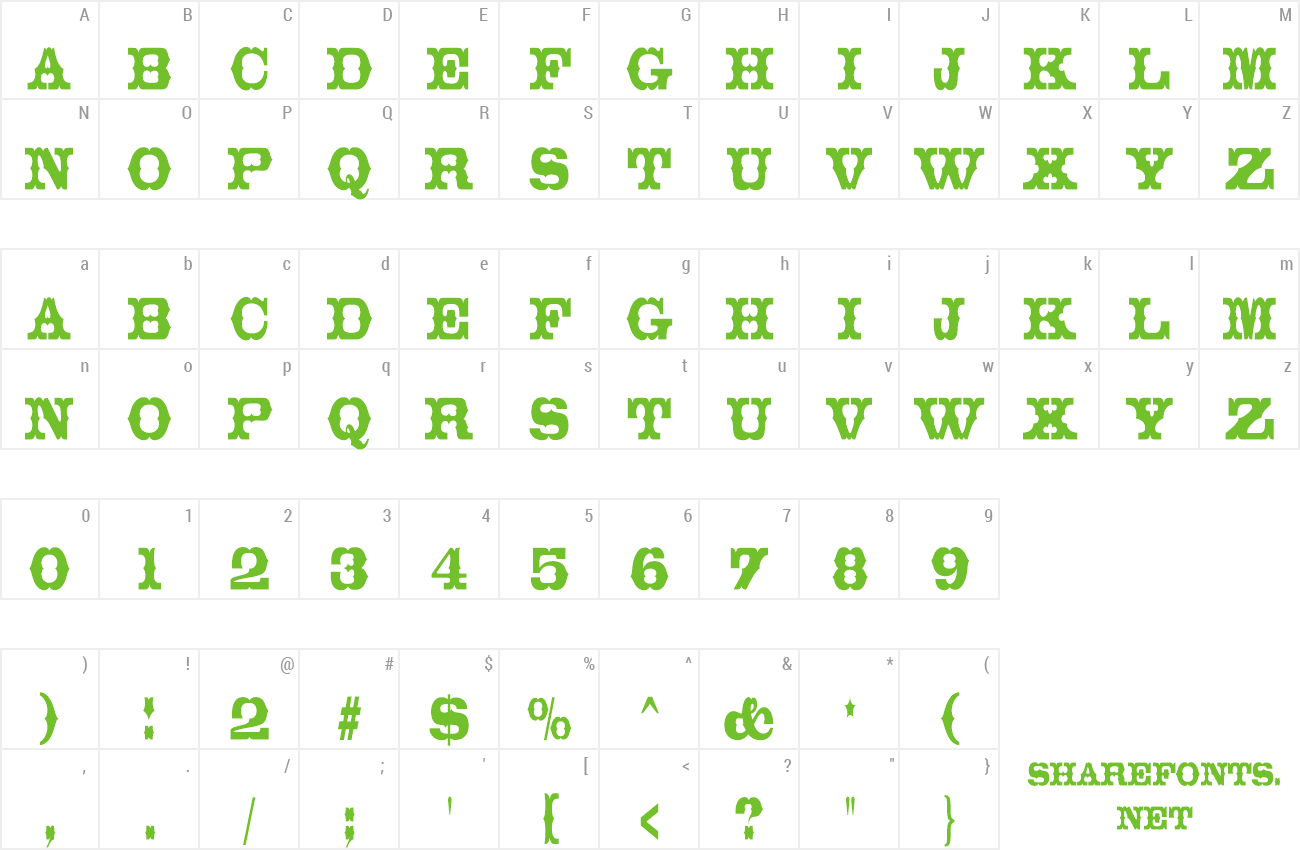 Font HP-Thunder C preview